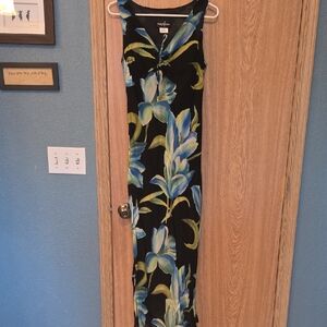 Positive Attitude Black and Blue Floral Dress